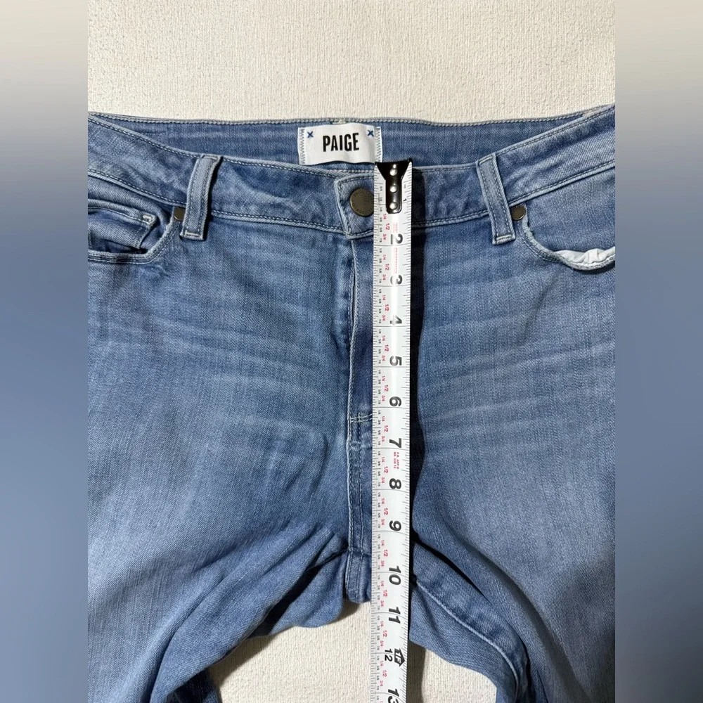 Paige Brigitte Jeans Women's 30x28 Blue Denim Straight Leg Medium‎ Wash Stretch